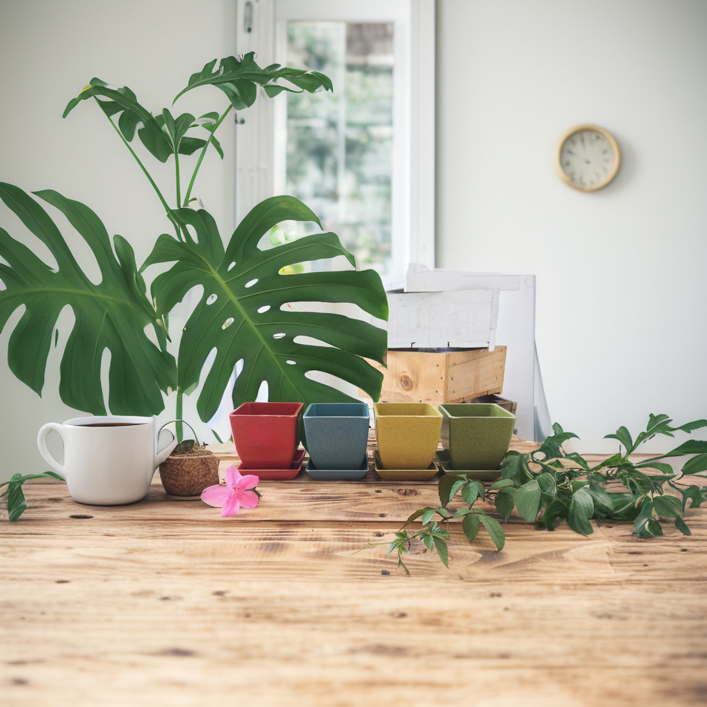 Tasman - 8.7cm square Biodegradable plant pots